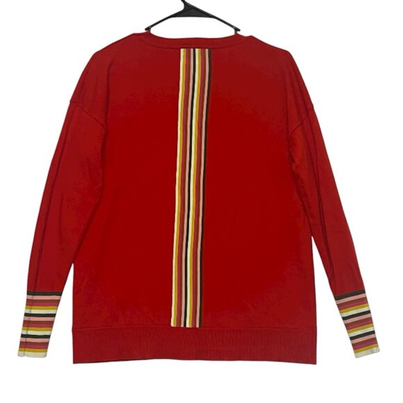 Boden Women’s Cassandra Sweater Wool/ Cotton Size Medium Red Winter Christmas - Picture 5 of 12